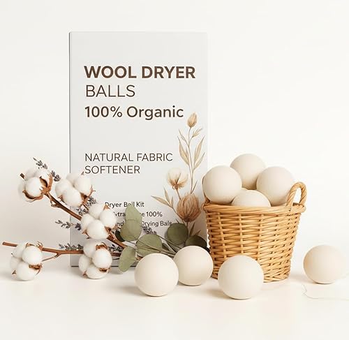 6XL 100% Organic Wool Dryer Balls – New Zealand Wool,