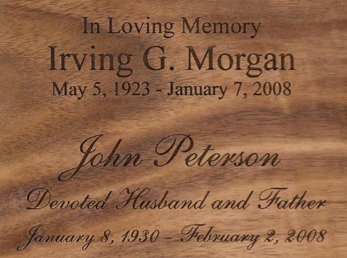 Personalized Laser Engraving for Wood Cremation Urn (ADD-ON)