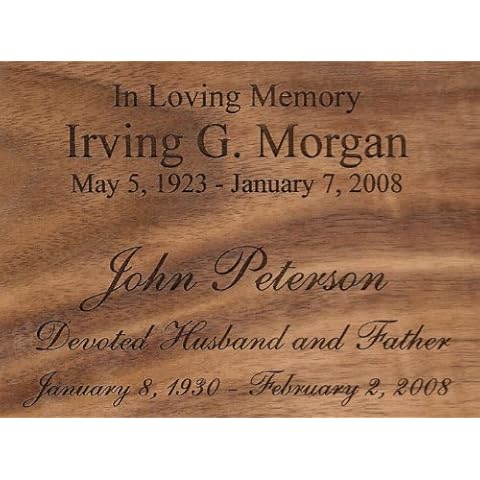 Personalized Laser Engraving for Wood Cremation Urn (ADD-ON) Cover