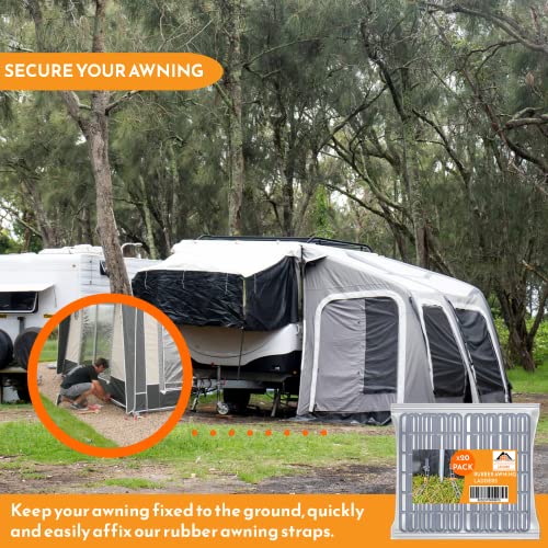Xtremeauto Caravan Awning Ladders Straps - X20 Awning Ladder Straps Tie Kit, Rubber Strap For Awnings, Easily Secure Caravan Awning, All Peg Types, Caravan Awning Accessories - Image 3