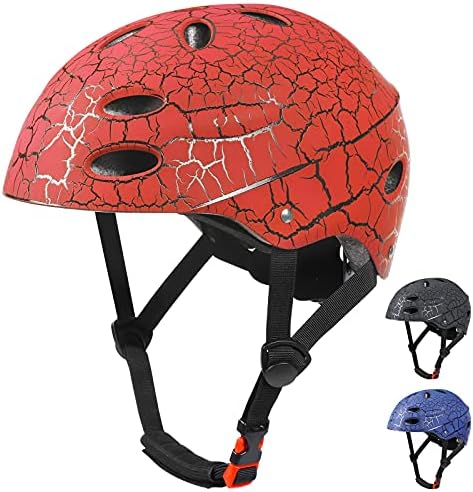 Skateboard Helmet Kids, Adjustable Bike Helmet,Breathable ABS Hard Shell Cycling Helmet for Multi-Sport Scooter Roller Skate BMX Boys Girls Ages 5-14 Children and Teens