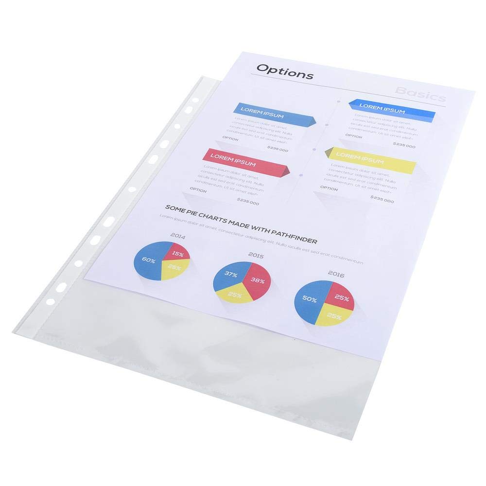 Exacompta Punched Pockets A4 Clear Transparent 60 Microns Pp (Polypropylene) Top Opening 5200E Pack Of 100