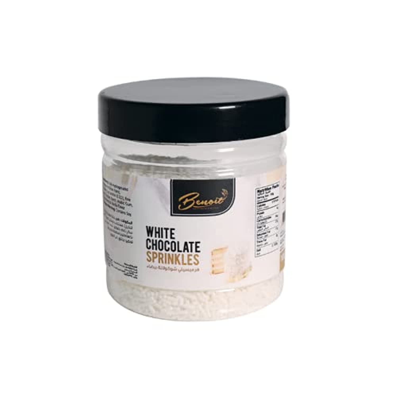 Benoit - White Chocolate Sprinkles, Natural Flavour use for Cupcake or Cake Batter, Pancake, Waffle Batter, 100G