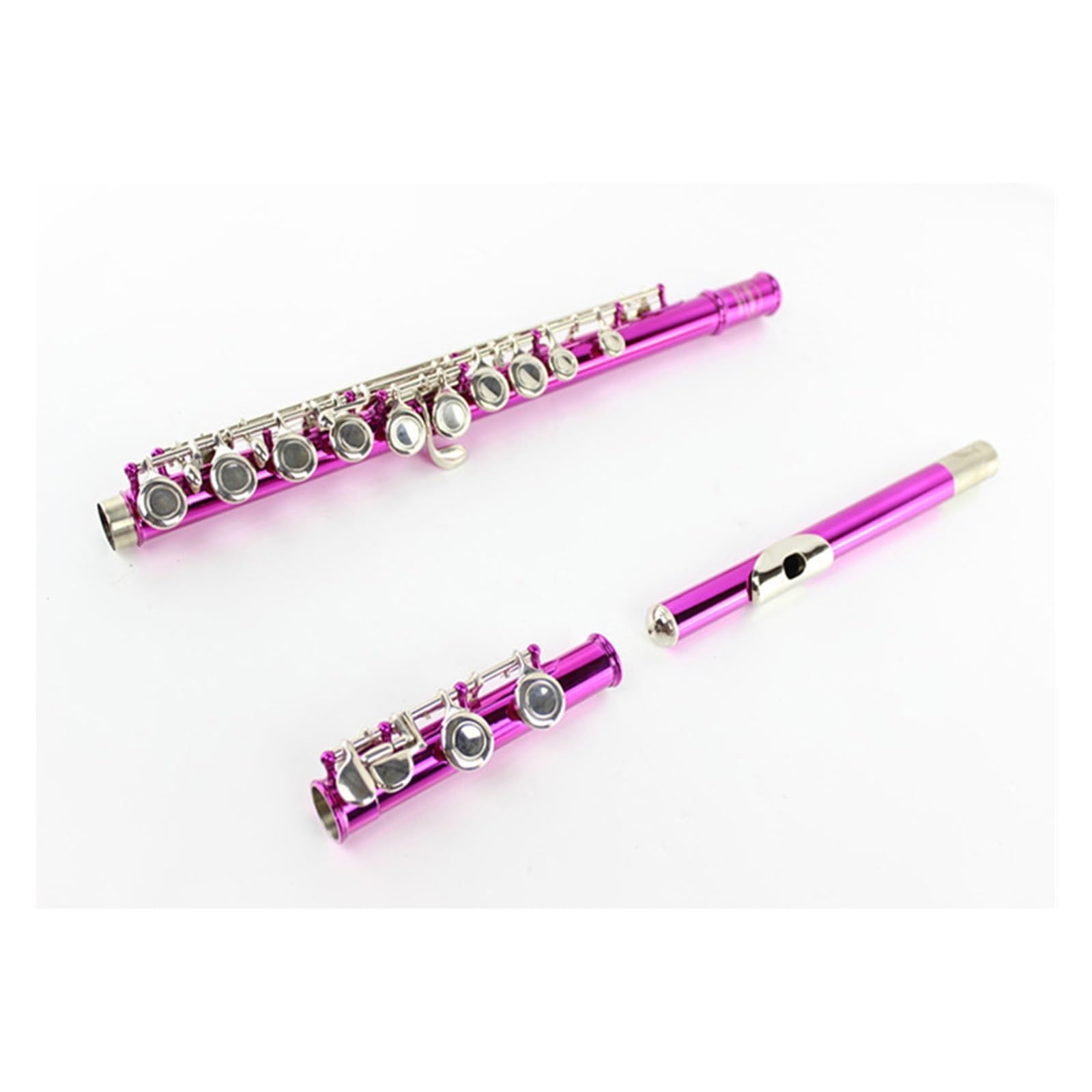 Querflöte 16-Loch-Flöte Mit Geschlossenem Loch Und C-Stimmung B-Schwanz E-Klappe Pink Nickel-Klappe