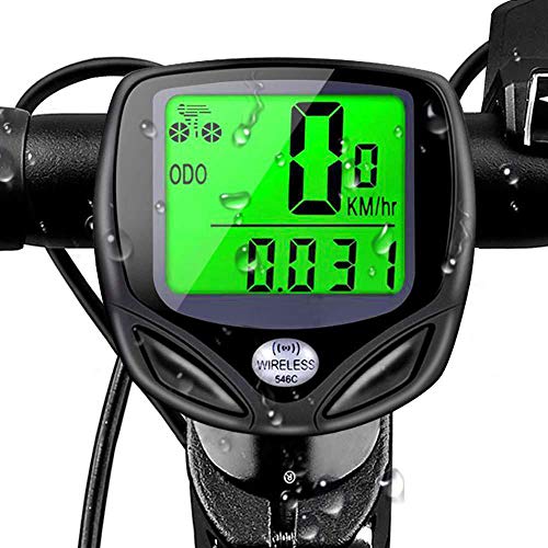 SHS2018 - Velocímetro para bicicleta, impermeable, IP54, retroiluminación LCD, con cronómetro, monitor en tiempo real, velocidad y distancia