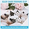 HotoPink Flower Car Air Vent Clip, 8 PCS Daisy Car Air Fresheners Vent Clips, Cute Auto Air Conditioning Outlet Clip Decorations for Women & Girls Automobile Interior Decorations (Black+White) #4
