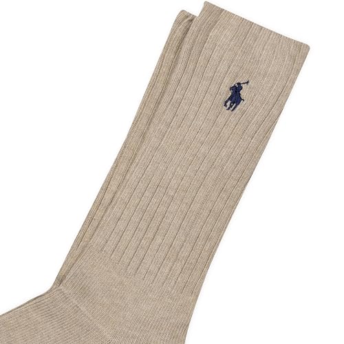 POLO RALPH LAUREN Men's Cotton Ribbed Dress Crew Socks-1 Pair Pack-Solid Color Cushioned Comfort2
