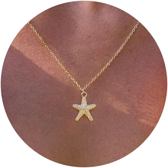 VRIUA Gold Necklace for Women - 14K Gold Plated Dainty Italian Horn Star of David Butterfly Bow Sun Lotus Volleyball Baseball Cowboy Boots Necklace Jewelry Everyday for Women