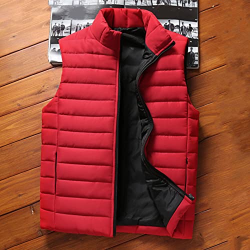 Colete sem mangas para homens colete slim fit engrossar quente com zíper colete inverno roupas mascu
