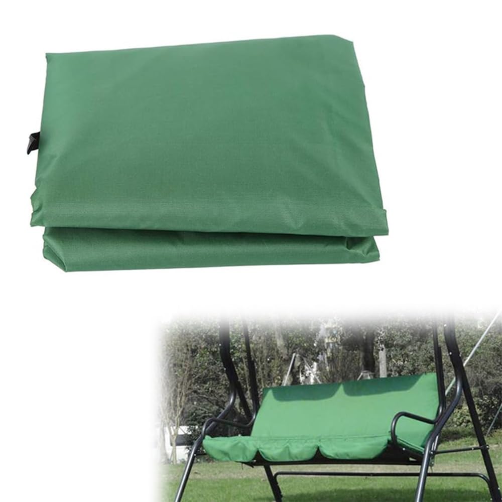 ZYXQQJ Patio Porch Swing Seat Cover 210D Oxford Waterproof Swing Cushion Protection Covers Replacement For 2/3 Seater, 51x18x3in 59x20x4in(Green,150x50x10cm/59x20x4in)