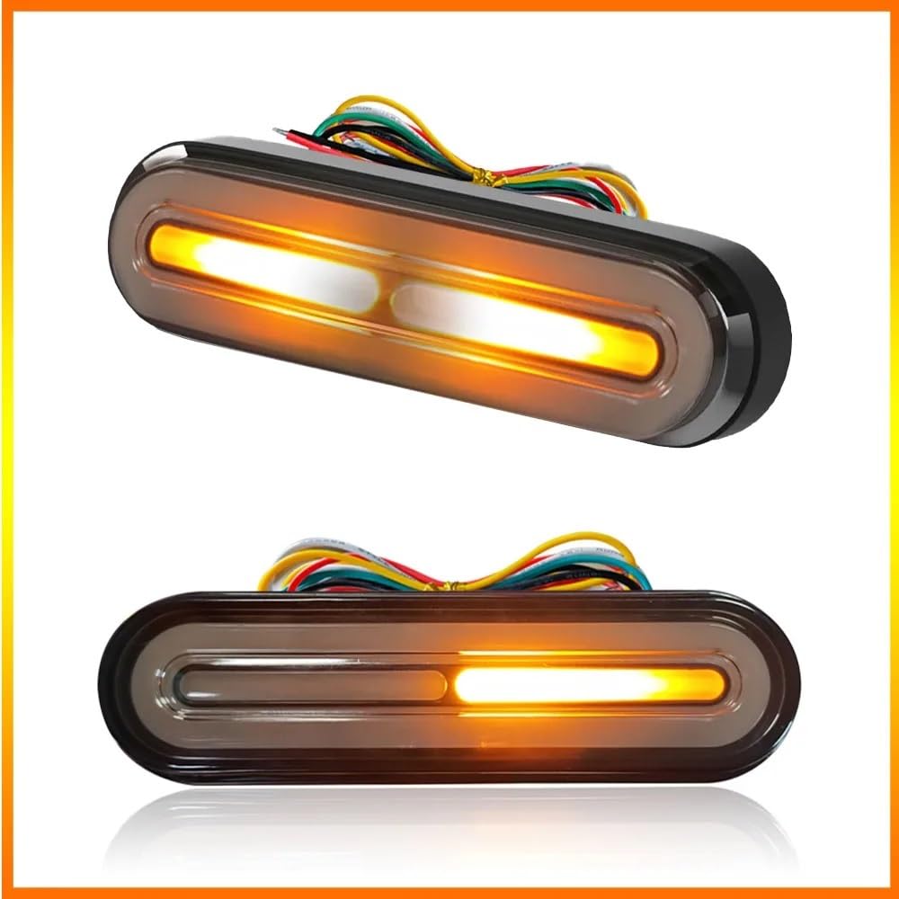 Fanale Posteriore per Moto, Luce di Stop a LED 3 in 1 per Moto, luci di Stop, indicatori di direzione dinamici, Luce di Segnalazione DRL 10-80V, luci Posteriori, Luce di Stop