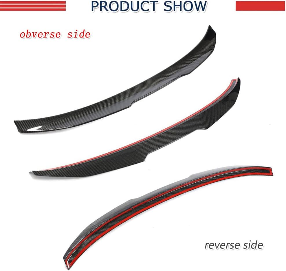 Carbon Fiber Trunk Spoiler Compatible with 2014-2020 Audi A3 S3 RS3 Sedan 4 Door, Exterior Duckbill Spoiler Wing Lip