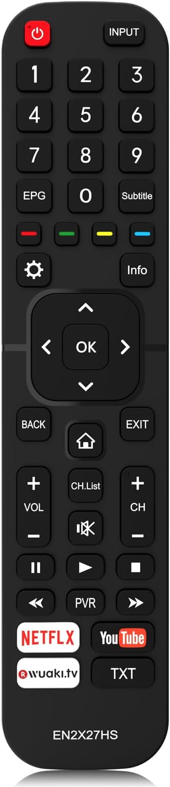 EN2X27HS Remote Control for Smartense Hisense UHD 65K5500UWTS H32M2600 H40M3300 H40MEC3350 H43M3000UK 65M7000 H40M2600 H40MEC2650 H43M3000 H43MEC3050