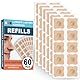 Magnetische Nasenpflaster Nachfüllpackung, 60 Stück Anti-Schnarch Nasenpflaster Magnet, Nasenpflaster Gegen Schnarchen, Nasen Magnet Atmen, Breathing Besser Atmen Durch Nase Magneten Magnetisc