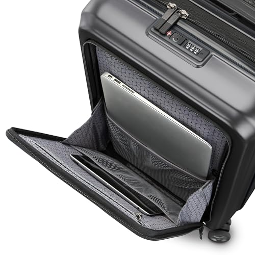 Samsonite Carry-On Pro Front Pocket Hardside Expandable 21-Inch Octiv Luggage: Durable & Impact Resistant, 360° Aero Trac Spinner Wheels, Adjustable Telescopic Handle, TSA Approved Lock - Black3