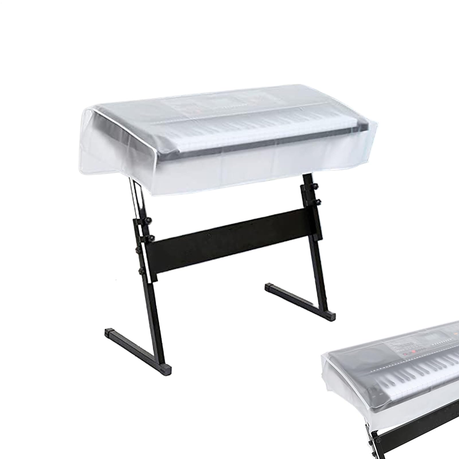 Copertura per Tastiera Pianoforte | Copri Tastiera Impermeabile Trasparente - Protettore Pieghevole Impermeabile Antipolvere per Lezioni di Musica Casa Aula 88/61/76 Tasti