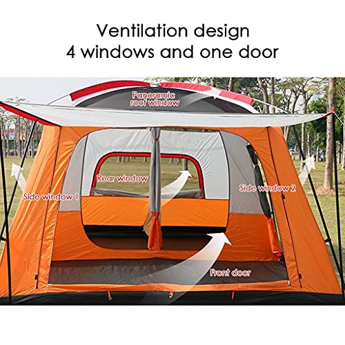 Carpa camping exterior para 5 a 8 personas naranja miniatura 2