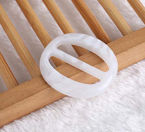 6PCS Women Girls Plastic Oval Smoothly Fashion Silk Scarf Clips Clasp Ring Scarf Buckle Slides for Silk Neckerchief Clothing T-Shirt(Color Random)3