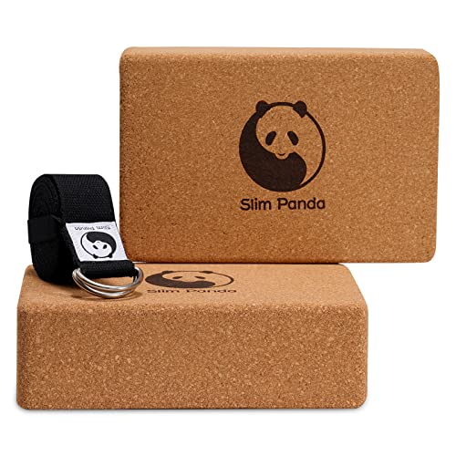 Slim Panda Cork Yoga Blocks w/ Bag