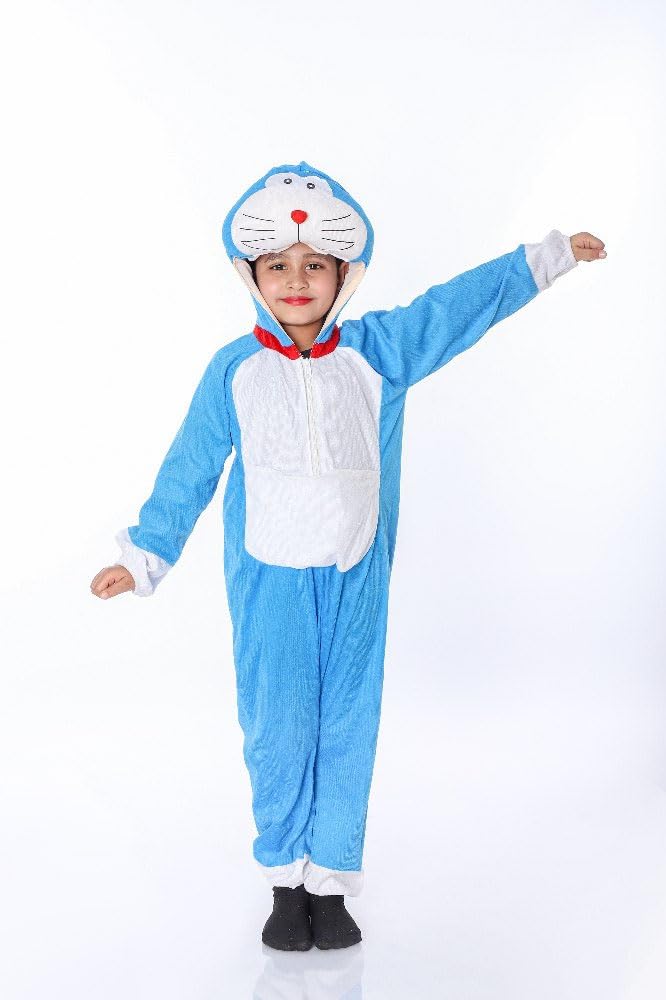 Kids Doraemon Cartoon Fancy Dress Costume, Blue-image-15