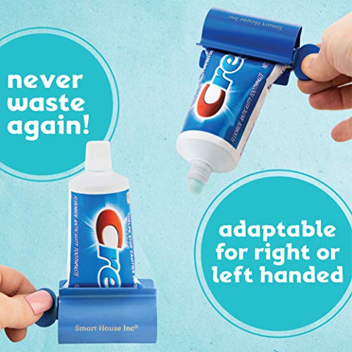 Image of Toothpaste Squeezer Tube Roller Stainless Steel Tube Squeezer Rollers, Saves Toothpaste, Creams, Puts an end to Waste (Blue)
