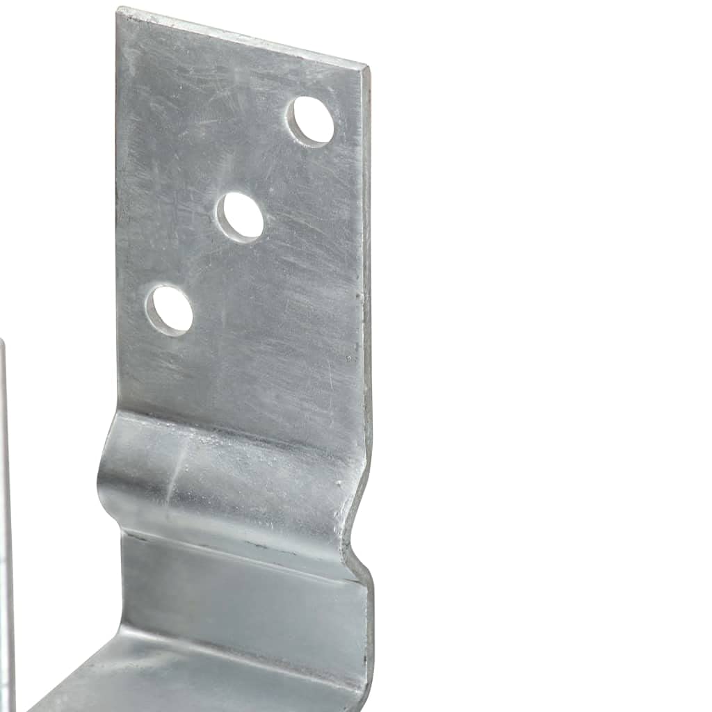 Pfostenträger 12er Set U-Form 9x6x15 cm feuerverzinkter Stahl Pfostenschuhe Bodenhülse für Gartenzäune Pfostenanker