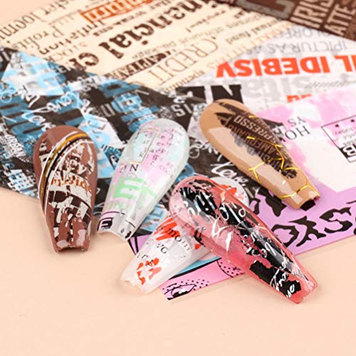 SOLUSTRE 100Pcs Nagelfolie Transferaufkleber Sternenhimmel Nagelkunst Aufkleber Tipps Wraps Folie Schmetterling Schlange Druck Nagelfolie Transferkleber DIY Nagelstudio Dekoration für – Bild 7