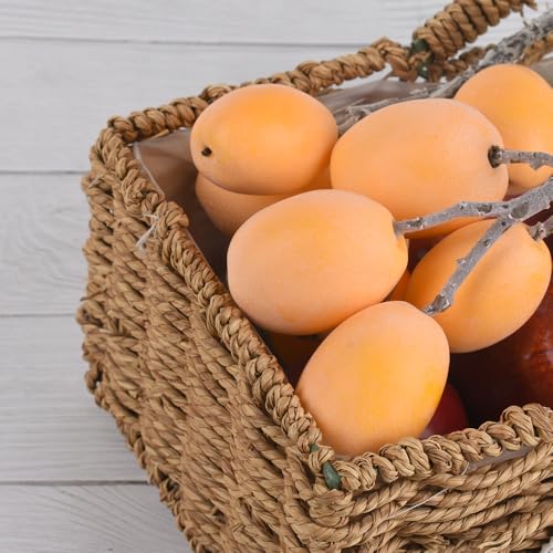 LUEYAO Artificial Loquat Fake Loquats Artificial Lifelike Fruit Fake Fruit Model Home House Kitchen Party Decoration Photography Props(8pcs)