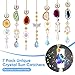 7 PCS Crystal Suncatcher, Hanging Suncatchers with Crystals Light, Sun Catchers Indoor Window Catcher with Prism Pendants Agate Slices,Tree of Life Crystal Suncatchers Indoor Outdoor Home Garden Decor