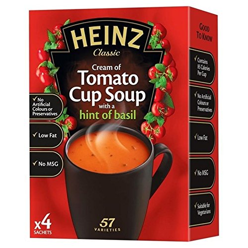 Heinz Crema De Tomate Con Una Pizca De Albahaca Seca 88g Taza De Sopa (Paquete de 6)