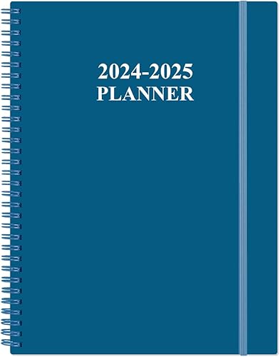 Agenda 2024  Agenda semanal y mensual de 8.5 x 11 pulgadas, encuadernada en espiral de enero de 2024 a diciembre de 2024, agenda académica 2024 con