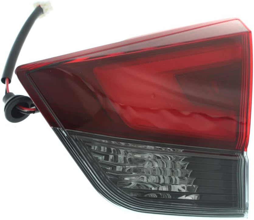For Nissan Rogue 2017 2018 2019 2020 Tail Light Passenger Side | Inner | Clear and Red Lens | Hybrid | Replacement For NI2803115, 26550-6FL5D | 26550-6FL5A