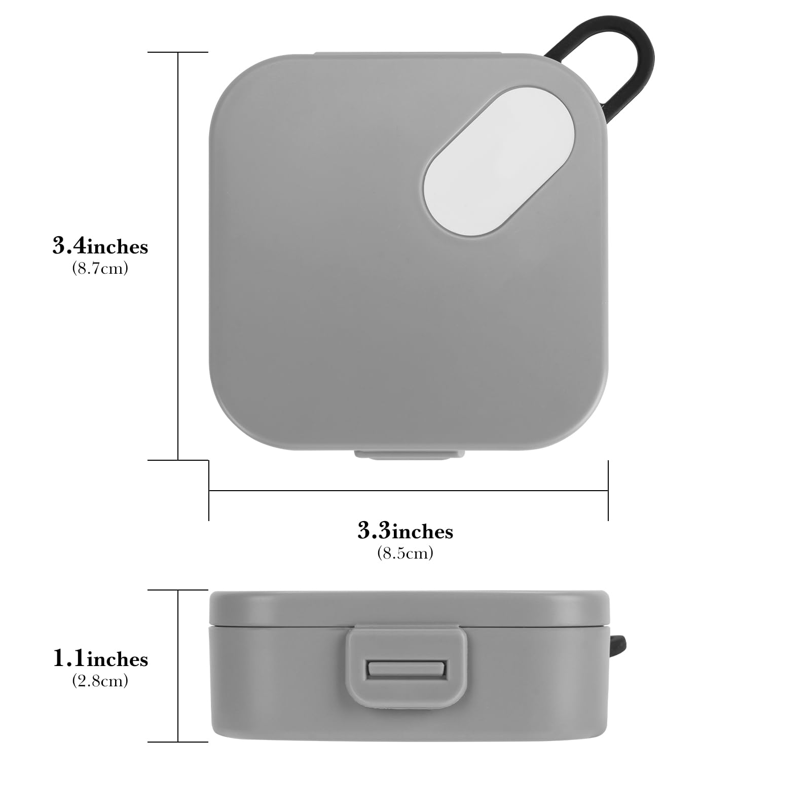 Adorila Paquete de 2 fundas de transporte portátiles para tapones para los oídos, funda impermeable para tapones para los oídos con llavero, funda de transporte de viaje para tapones para los oídos