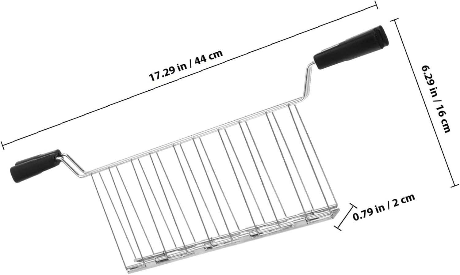 Toaster Warming Rack Stainless Steel Bread Rack Roasting Toaster Accessory 180° Open Black Extended Sandwich for Breakfast Maker