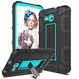 Samsung Galaxy Tab Lite E 7.0 Case, Galaxy Tab 3 Lite 7.0 Case, Venoro [Kickstand Feature] Shockproof Heavy Duty Armor Defender Protective Case Cover for SM-T110 / T111 / T113 (Black/Blue)