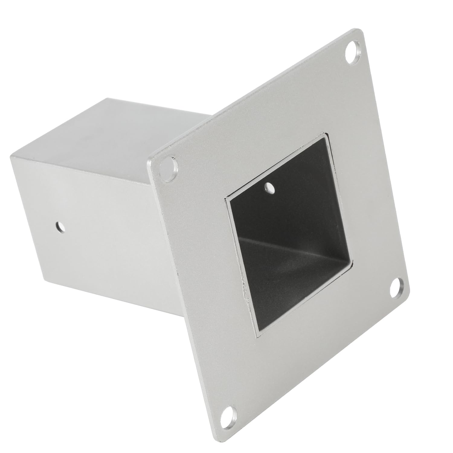 Eulenke Support de poteau avec douille à visser - Convient pour poteaux en bois carrés de 80 x 80 mm - Ancre de qualité supérieure - Galvanisé à chaud - Argenté