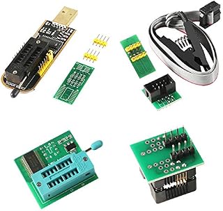 ALMOCN SOIC8 SOP8 Test Clip For EEPROM 93CXX / 25CXX / 24CXX + CH341A 24 25 Series EEPROM Flash BIOS USB +1.8V Adapter + Soic8 Adapter Programmer Module Kit