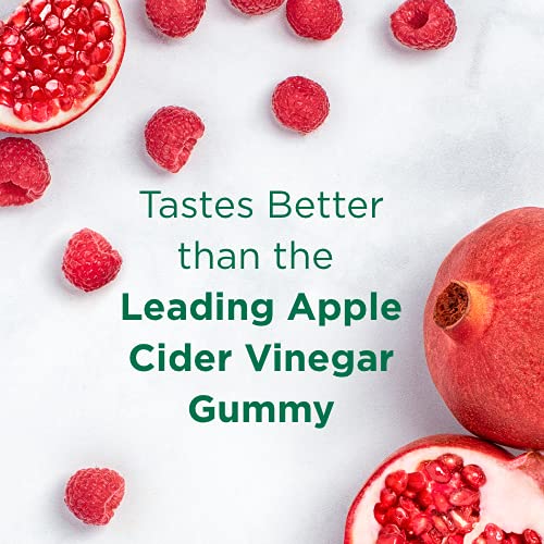 Nature's Bounty Apple Cider Vinegar Gummies - Energy & Metabolism Supplements - Unfiltered liquid ACV with the Mother, Non-GMO, Vegetarian, Vitamin B12, Beet Root, Pomegranate (500 Mg, 120 Count) - Image 3