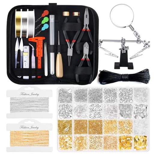 shynek Jewelry Making Kits for Adults, Jewelry Making Supplies Kit with Jewelry Making Tools, Earring Charms, Jewelry Wires, Jewelry Findings and Helping Hands for Jewelry Making and Repair
