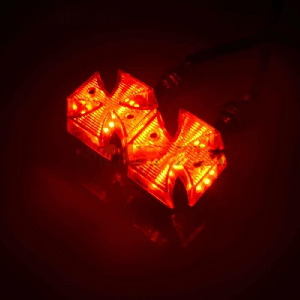 Faro Posteriore Stop Running 2 Pezzi Di Indicatori Direzione A LED Per Moto, A Forma Croce Maltese, Anteriori Per Posteriori, Per Chopper Per Custom
