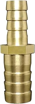 Brass Hose Barb Reducer Adapter, Straight Hosetail Pipe Fitting16mm-12mm
