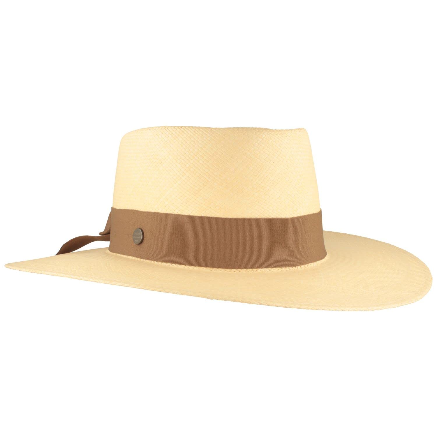 Breiter Cappello Panama Originale per Donna Cappello di Paglia dall'Ecuador Cappello Estivo Bolero Tradizionale Intrecciato a Mano Protezione UV 50+