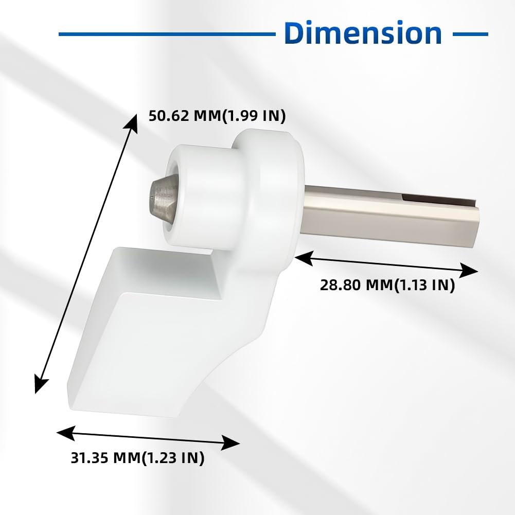 AUTOVIC Sliding Door Thumb Turn Door for Pella Interior Handles Lock Knob Black (White)