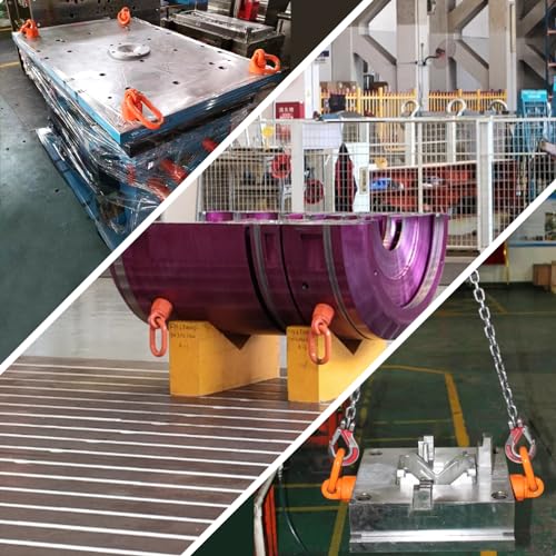 Image of 2 Pcs Eye Bolt M12x19 Max Load 0.7 Tons Metric Thread Universal Swivel Hoist Rings 360Rotation Made of Alloy Steel, Tensile Strength > 1080MPa