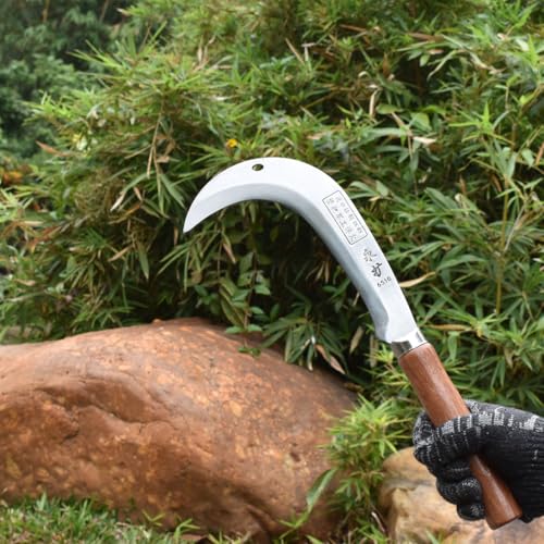 KEYI Carbon Steel Hook Brush Weeding Sickle, Cleaning Sickle, Garden Weeding Tool, Curved Machete, Tree Chopping Axe, Handheld Sickle - Suitable for Courtyard Gardens - Thumbnail 7