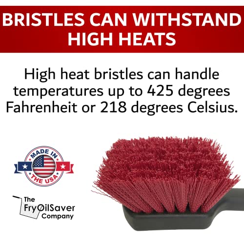 Fryoilsaver Co. High Heat Deep Fryer Cleaning Brush | Professional 20“ Pot And Fryer Brush With Long Handle | Withstands Heat Up To 425 F / 218 C | Model Fry-12116 #TOP3