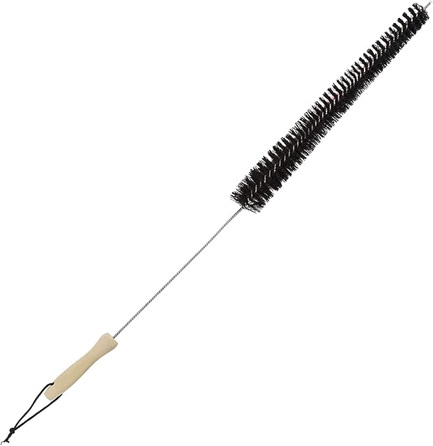 Radiator Cleaner Brush, 76CM/29.2inch Thin and Long Flexible Radiator Brush with Wooden Handle Washing Machine Cleaning Brush Dryer Ventilation Brush Refrigerator Coil Brush Gap Cleaning Gekufa