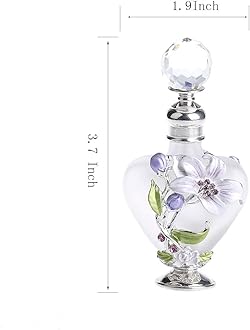 YU FENG Refillable Empty Flower Crystal Perfume Bottle Handmade Home Decor Lady Holiday Gift