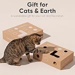 FUKUMARU Cat Scratcher 2 Packs, 25 Inch Cat Scratching Boards for Indoor Cats, L Shaped Cardboard Cats Scratcher Vertical Scartch Pads with Ball Toy, Walnut Color - Image 6
