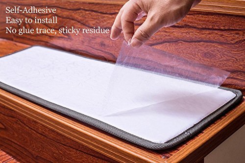 Seloom Modern Non Slip Stair Treads Carpet For Wooden Steps Indoor With Anti Moving Grip Rug Safety For Kids Elders And Dogs(Set Of 13), 25.5"×9.5" #TOP1
